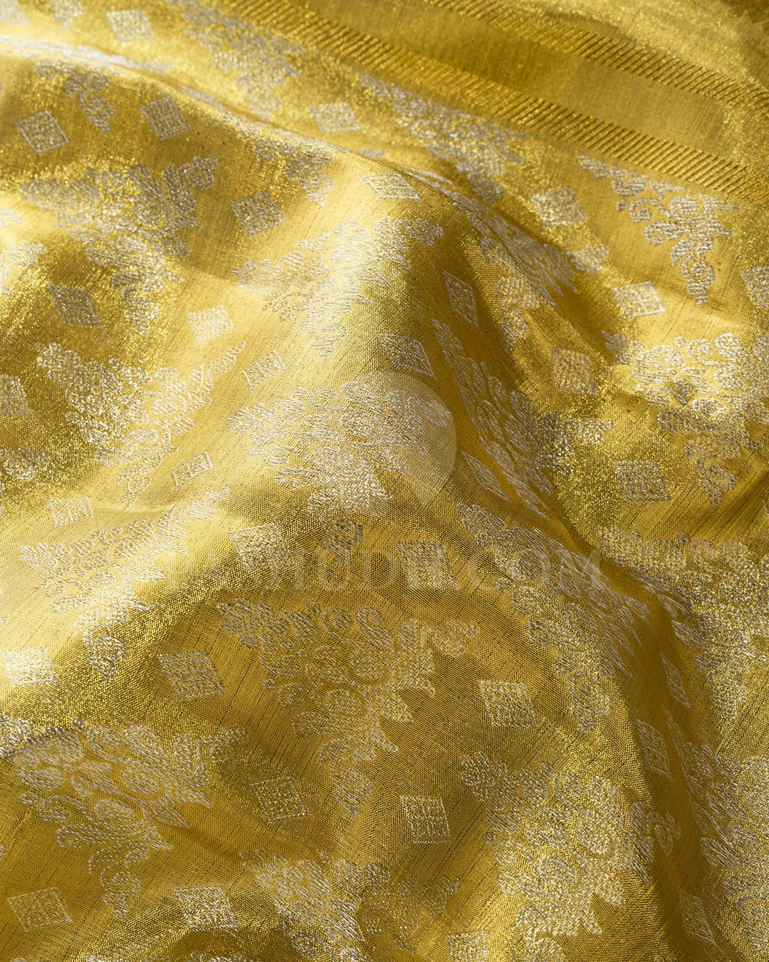 Gold With Silver Tissue Kanjivaram Silk Saree-SP445