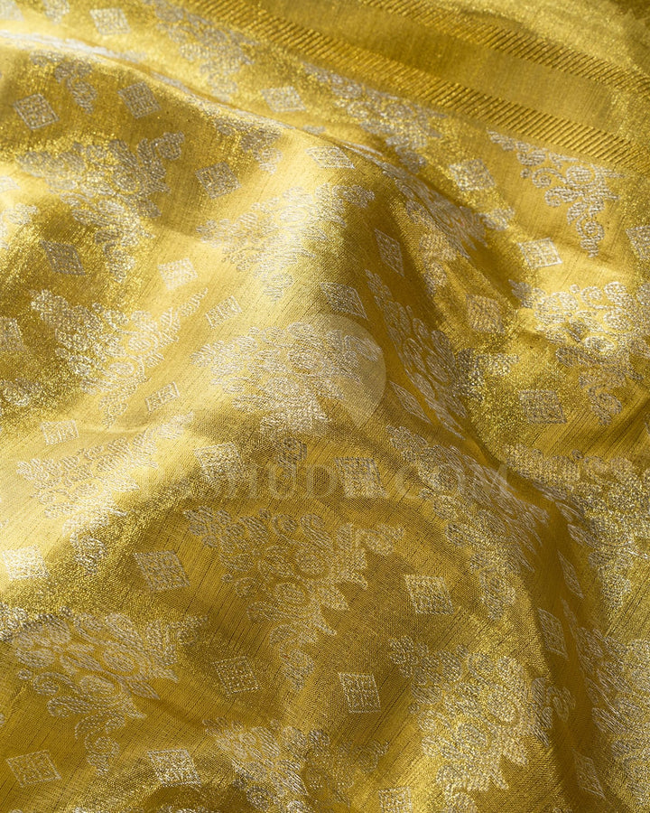 Gold With Silver Tissue Kanjivaram Silk Saree-SP445