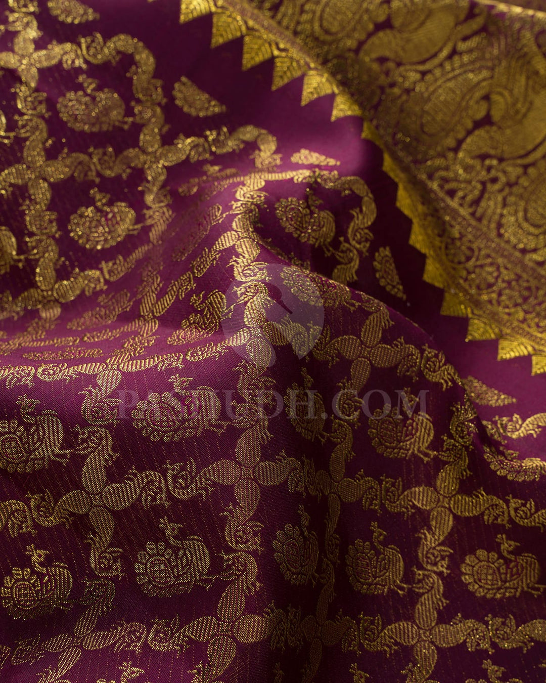 Maroon Traditional Kanjivaram Silk Saree-SP428