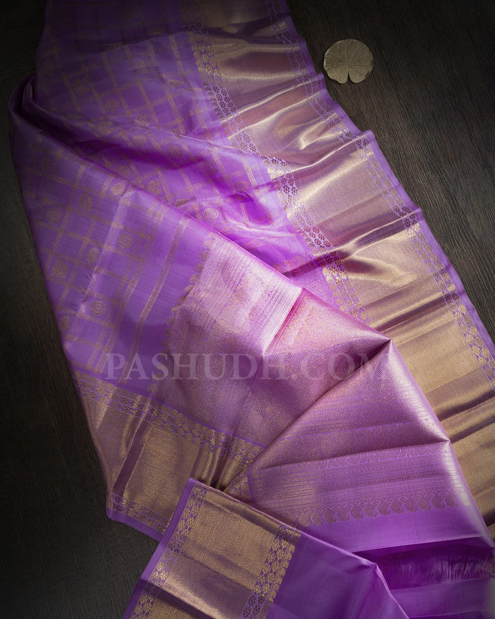 Lavender Traditional Kanjivaram Silk Saree-SP447