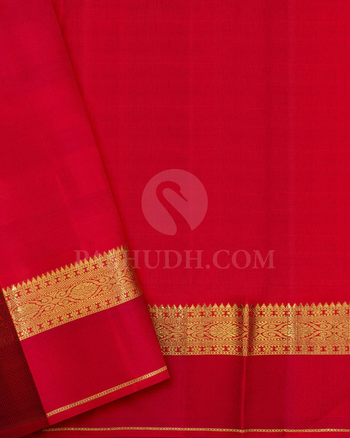 Multicolor Paalum Pazhamum Pure Zari Kanjivaram Silk Saree-SP446
