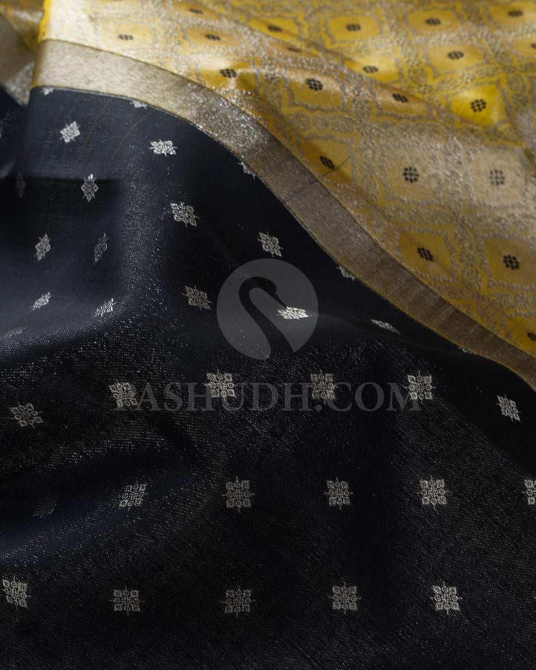 Black Kanjivaram Silk Saree-SVJ96