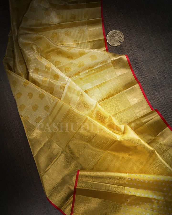 Yellow Bridal Kanjivaram Silk Saree-SP432