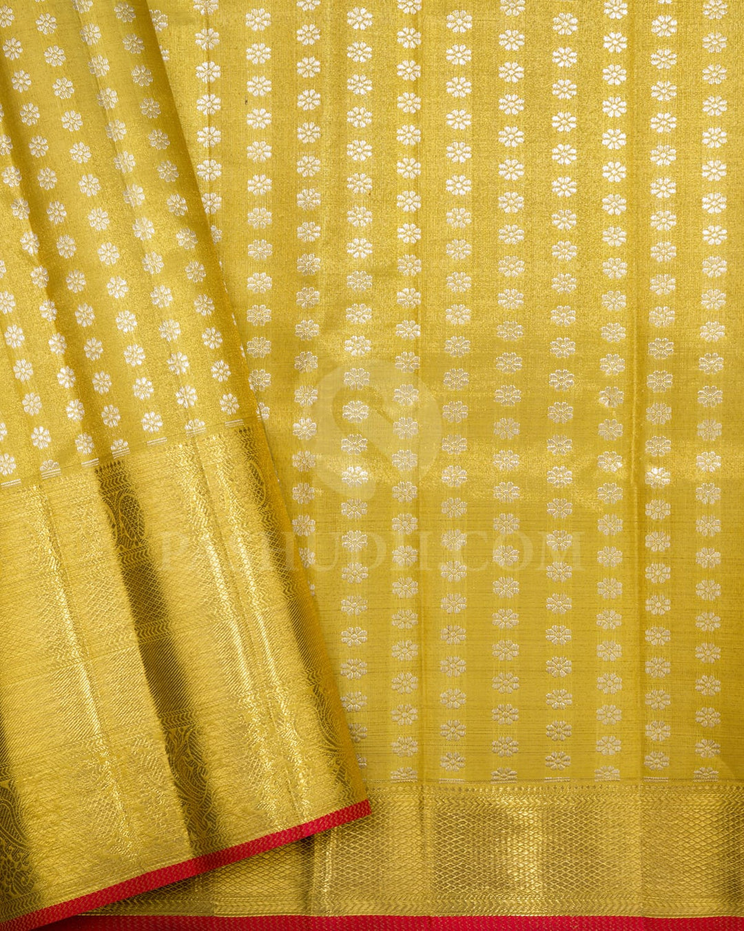 Yellow Bridal Kanjivaram Silk Saree-SP432