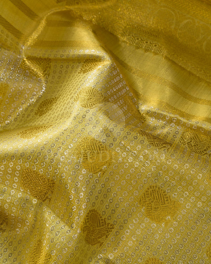 Yellow Bridal Kanjivaram Silk Saree-SP432