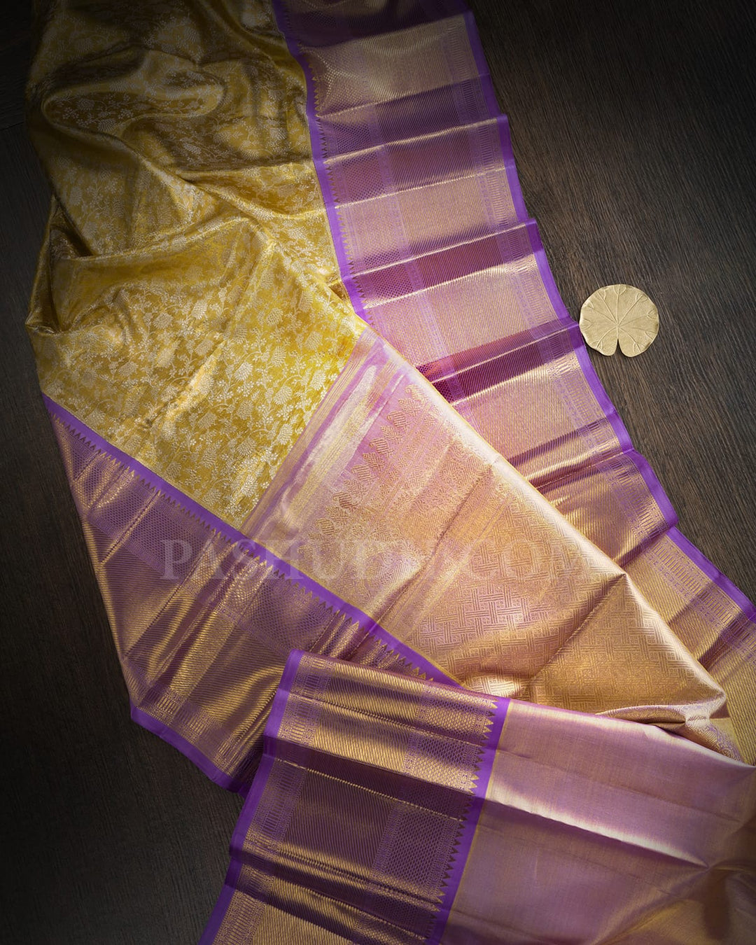 Lavender Gold Tissue Bridal Kanjivaram Silk Saree-SP423