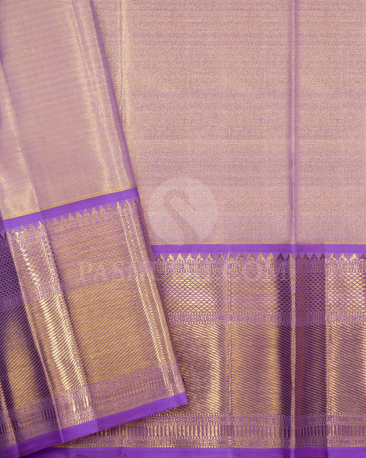 Lavender Gold Tissue Bridal Kanjivaram Silk Saree-SP423