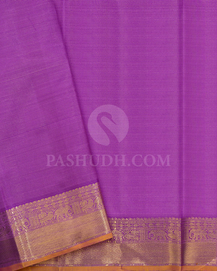 Lavender Traditional Pure Zari Kanjivaram Silk Saree-SP448