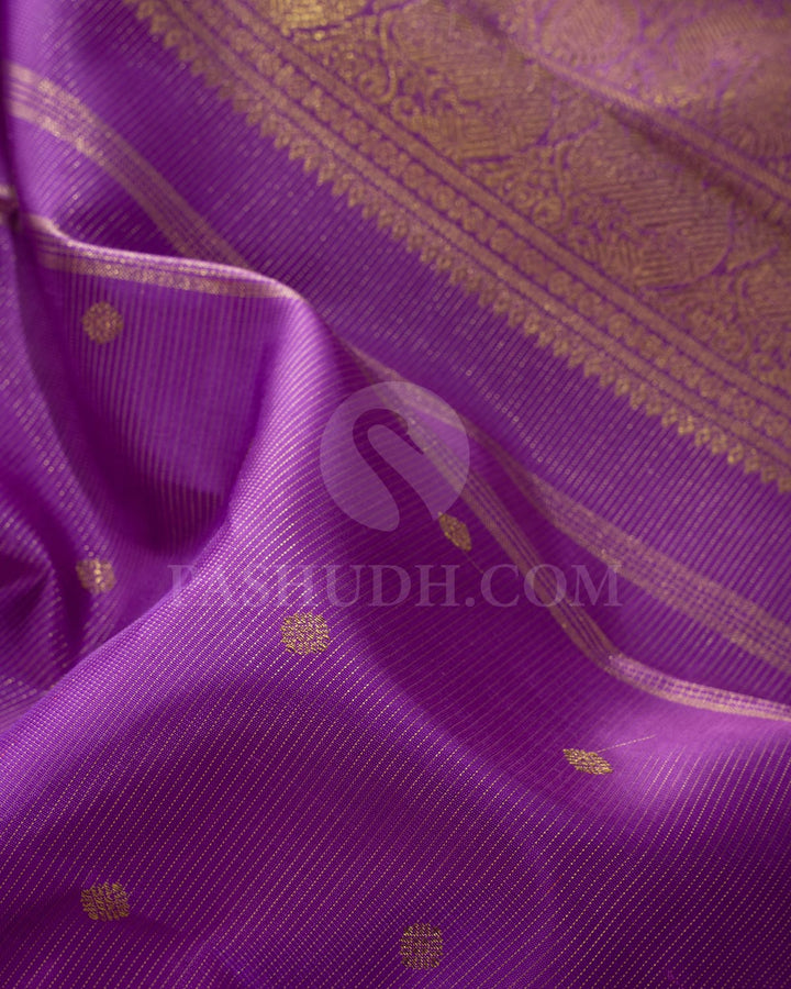 Lavender Traditional Pure Zari Kanjivaram Silk Saree-SP448