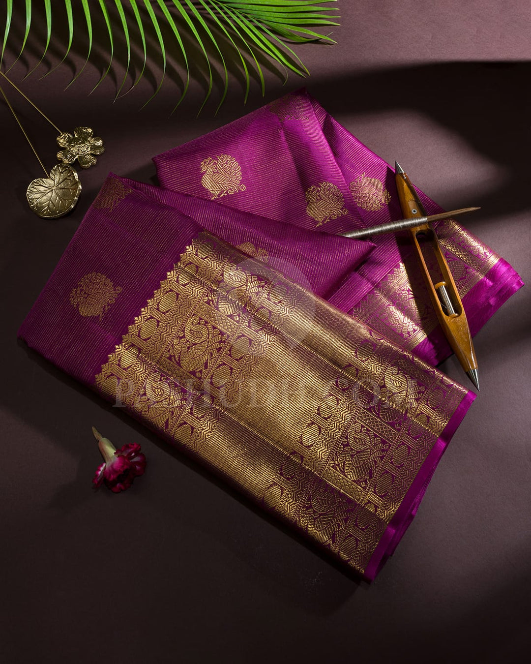 Magenta Purple Traditional Kanjivaram Silk Saree-SP426
