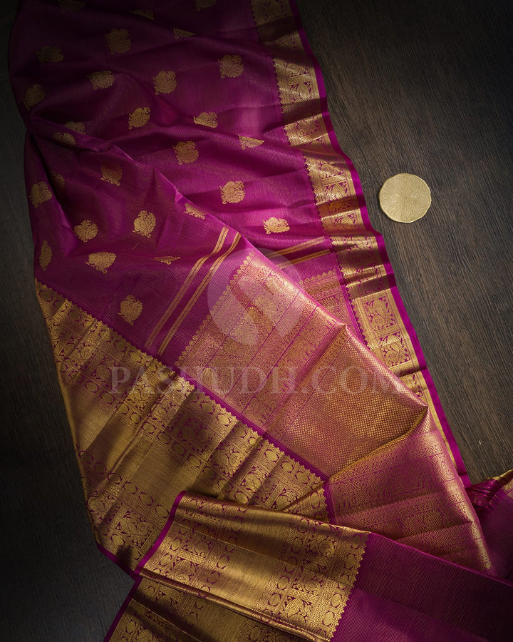 Magenta Purple Traditional Kanjivaram Silk Saree-SP426
