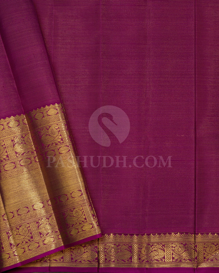 Magenta Purple Traditional Kanjivaram Silk Saree-SP426