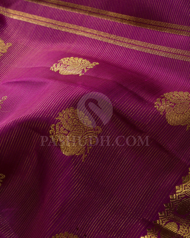 Magenta Purple Traditional Kanjivaram Silk Saree-SP426