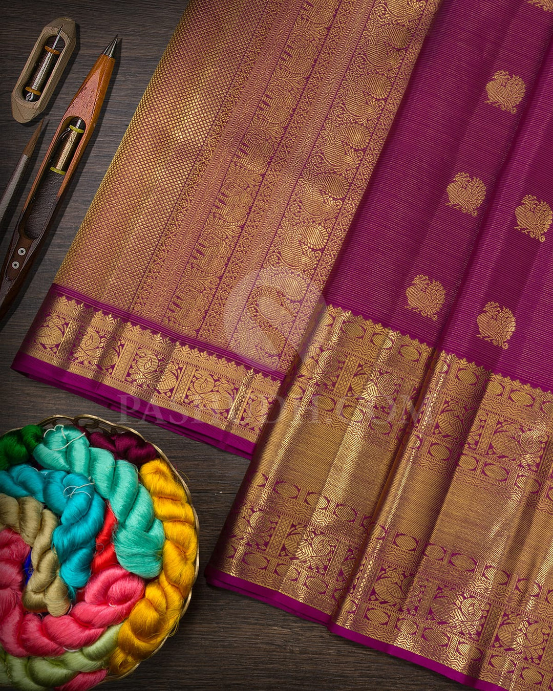 Magenta Purple Traditional Kanjivaram Silk Saree-SP426