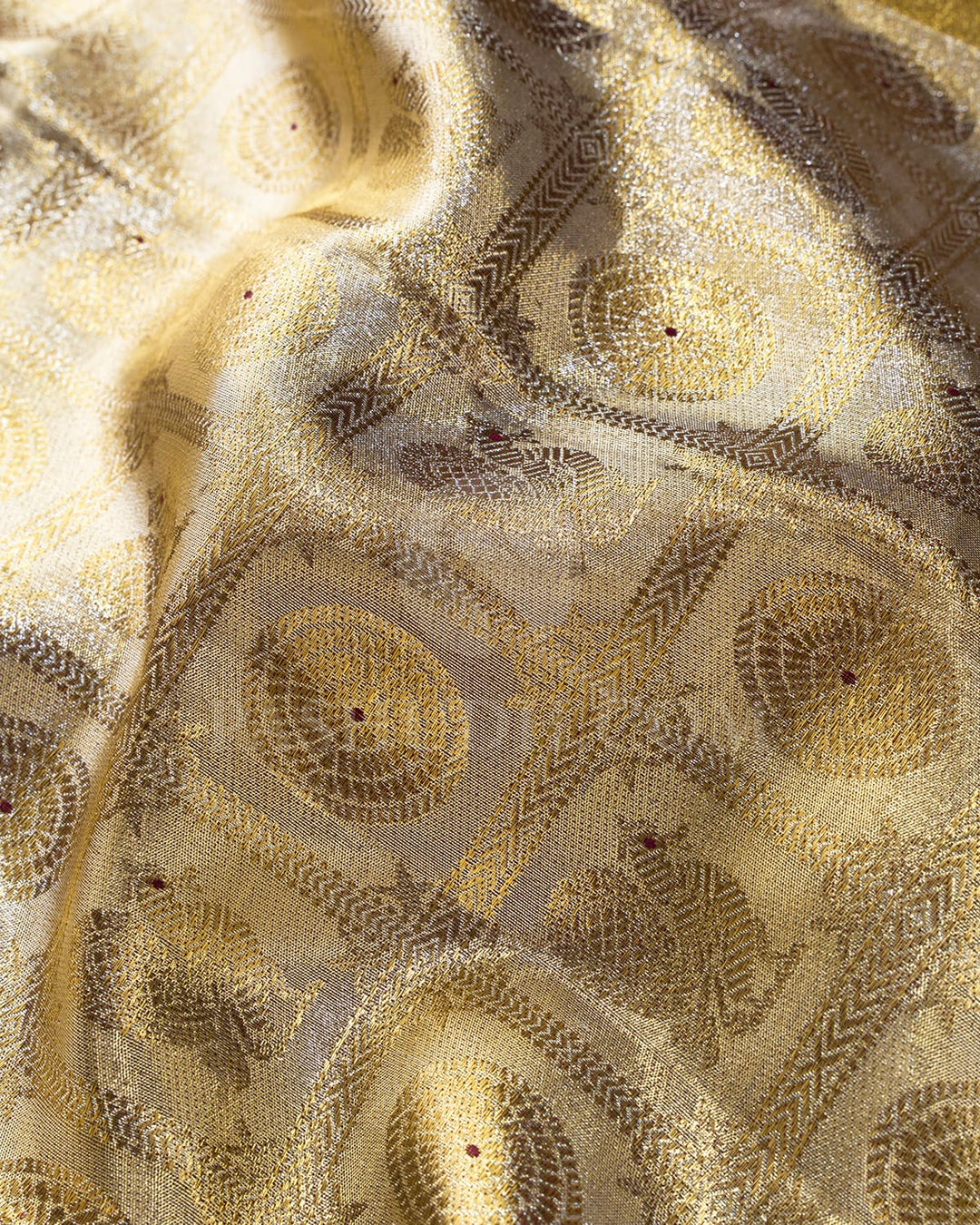Gold And Silver Tissue Bridal Kanjivaram Silk Saree-SP443