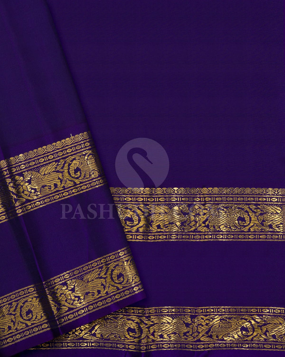 Dual Shaded Light Ramagreen With Dark Royal Blue Traditional Kanjivaram Silk Saree-SP436