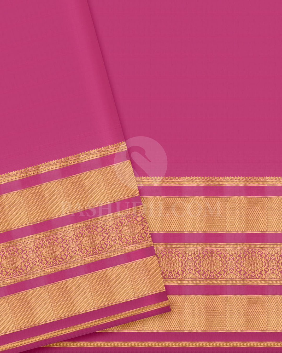 Sky Blue Checked Pattu Paavadai Set With Light Pink Border-PA22