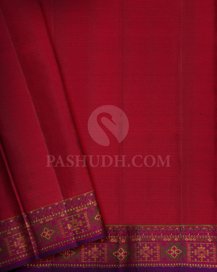 Bottle Green With Meenakari Kanjivaram Silk Saree-DJ447(D)