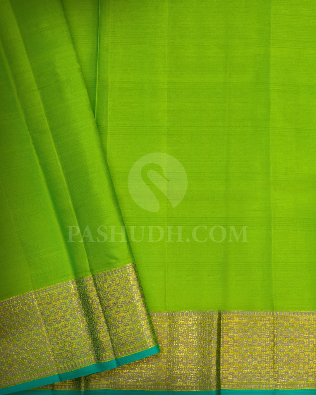 Parrot Green Kanjivaram Silk Saree-DJ446(D)