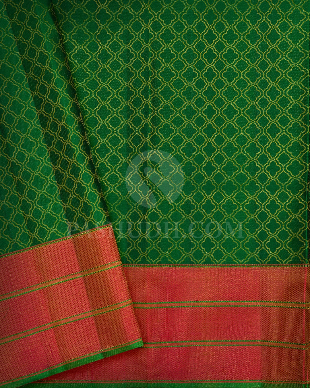 Dual Shaded  Dark Plum Purple Kanjivaram Silk Saree-DJ460(D)