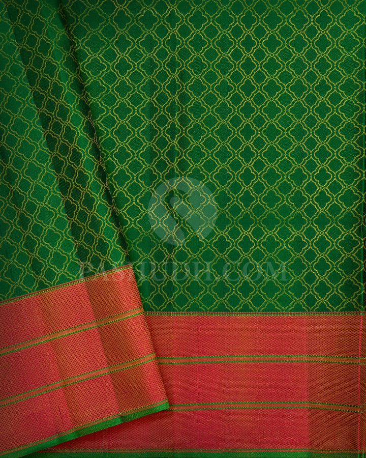 Dual Shaded  Dark Plum Purple Kanjivaram Silk Saree-DJ460(D)