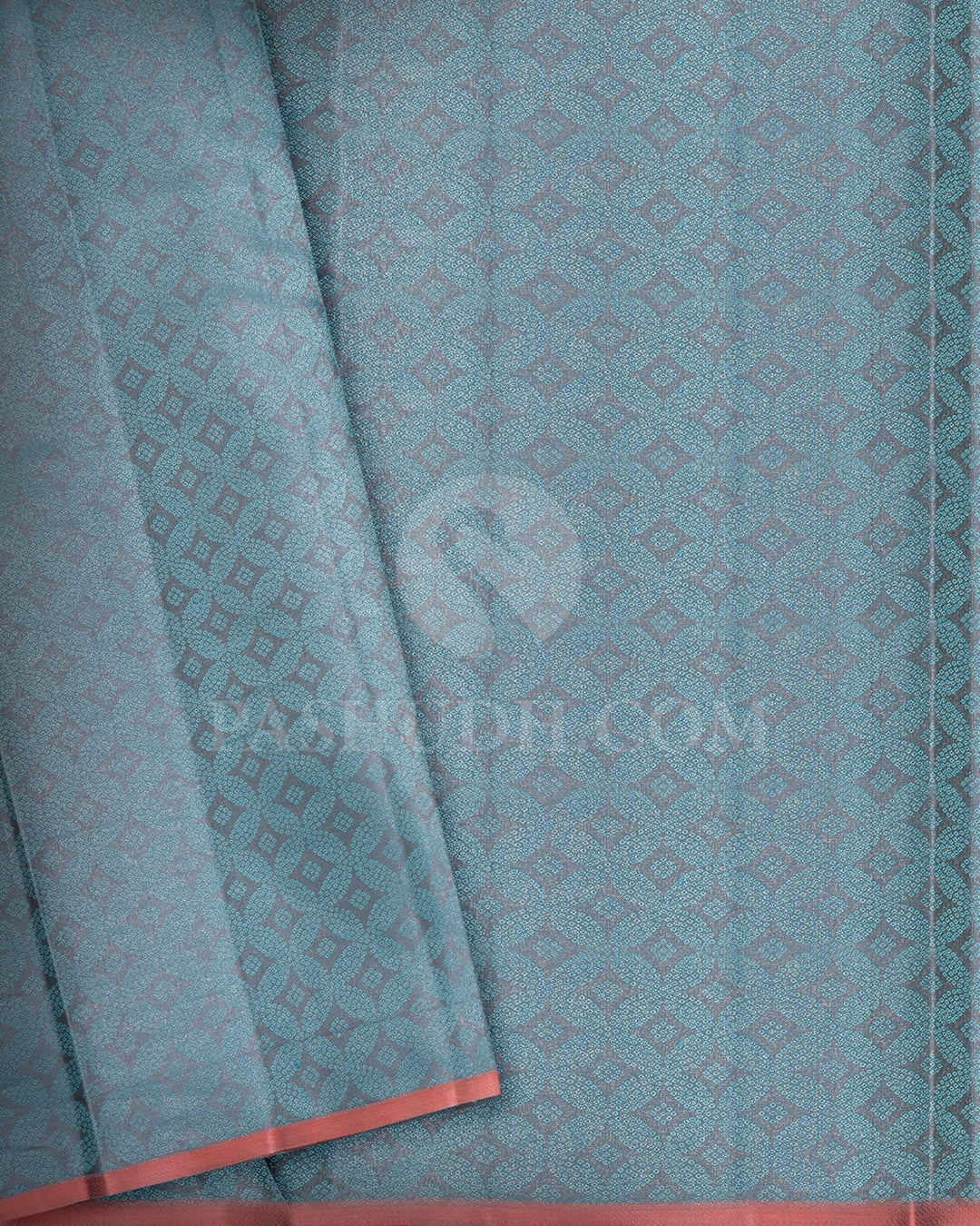 Turquoise Blue Kanjivaram Silk Saree-DJ422(H)