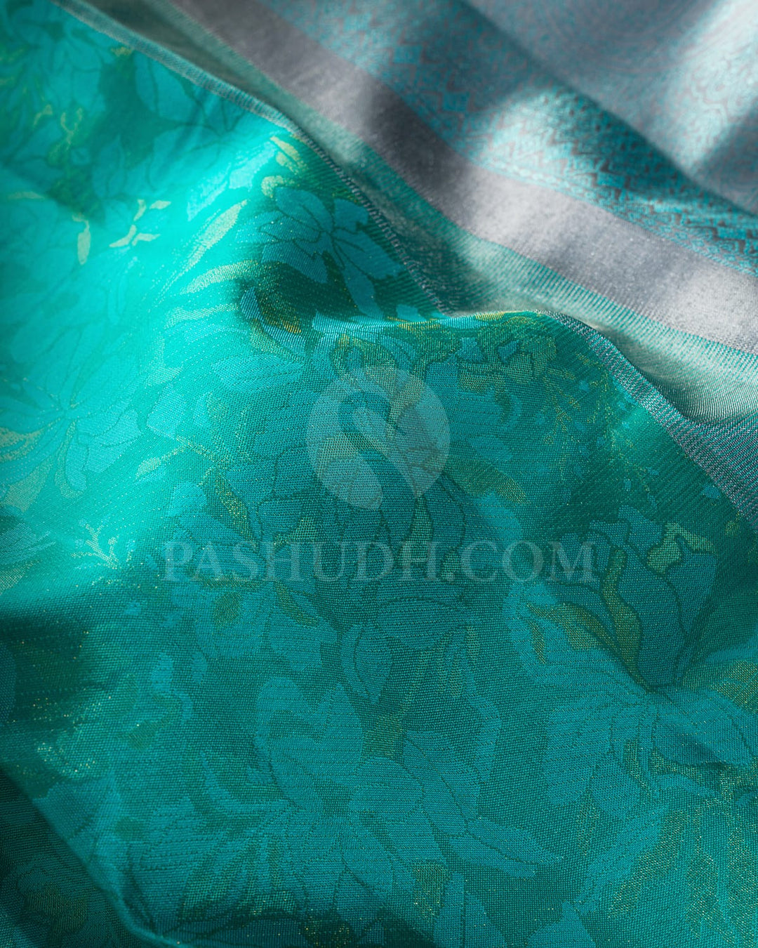 Turquoise Blue Kanjivaram Silk Saree-DJ422(H)