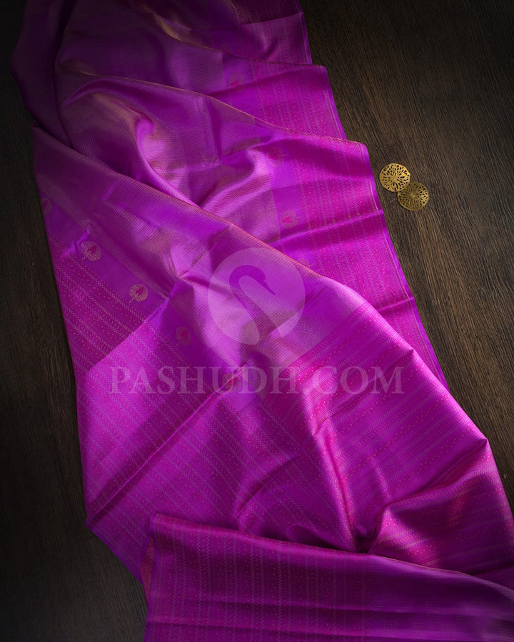 Purpureus Purple Kanjivaram Silk Saree-D631(K)