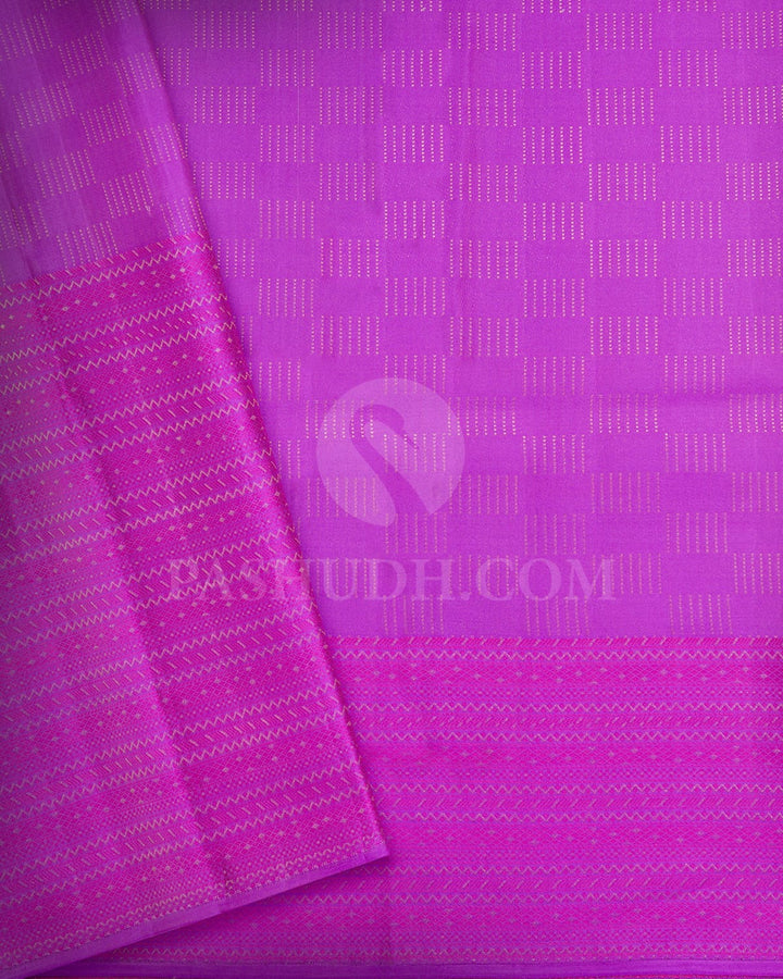 Purpureus Purple Kanjivaram Silk Saree-D631(K)