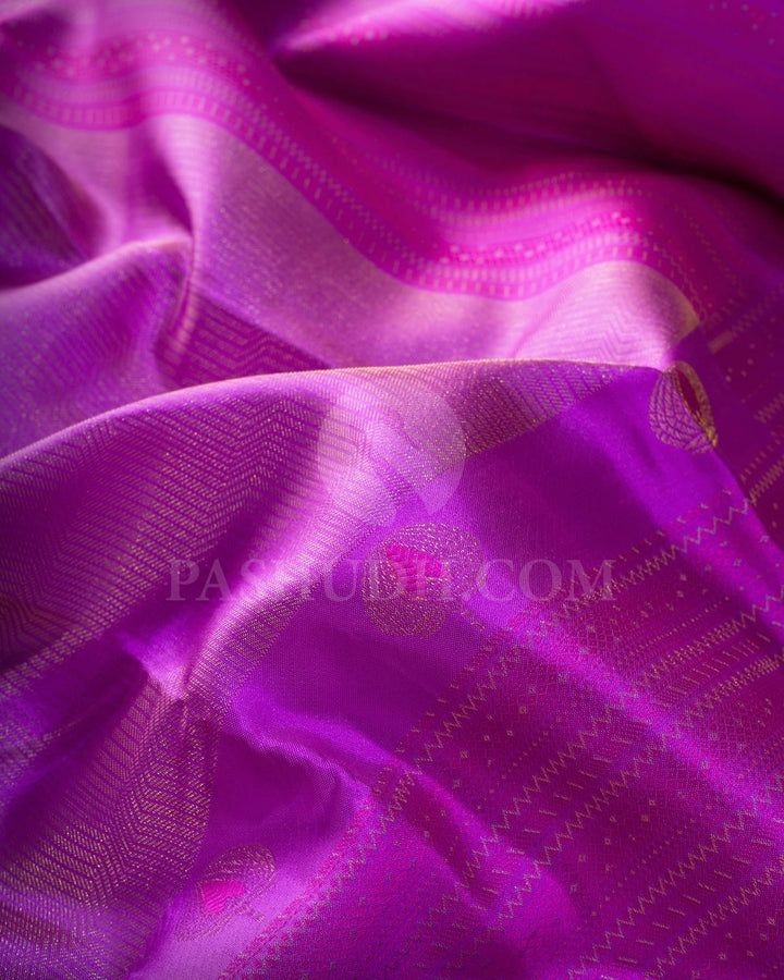 Purpureus Purple Kanjivaram Silk Saree-D631(K)