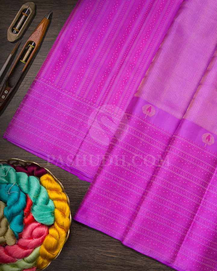 Purpureus Purple Kanjivaram Silk Saree-D631(K)