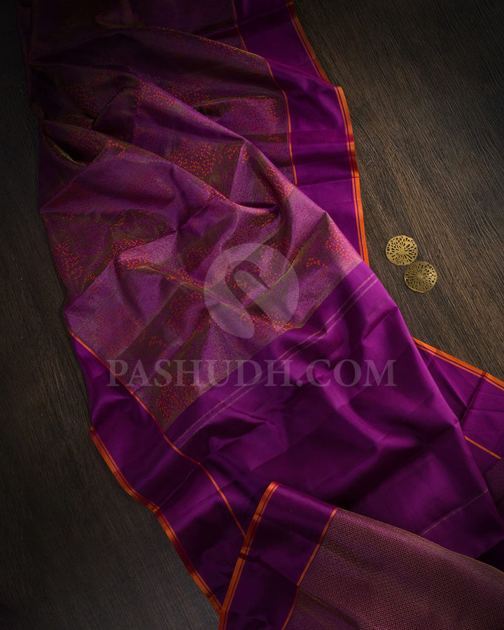 Purple Kanjivaram Silk saree-DJ452(F)