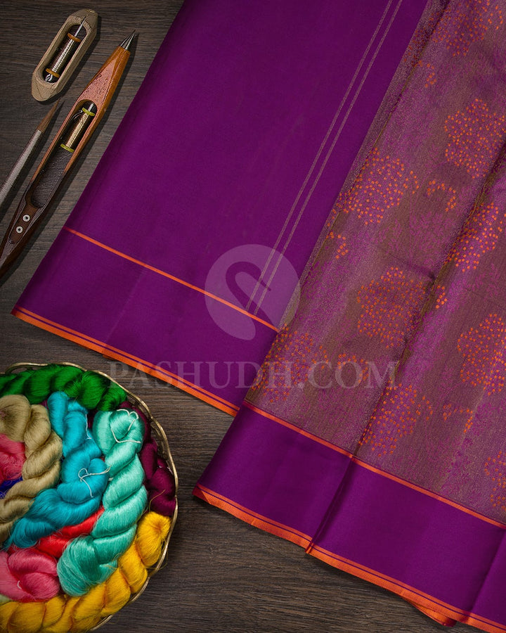 Purple Kanjivaram Silk saree-DJ452(F)