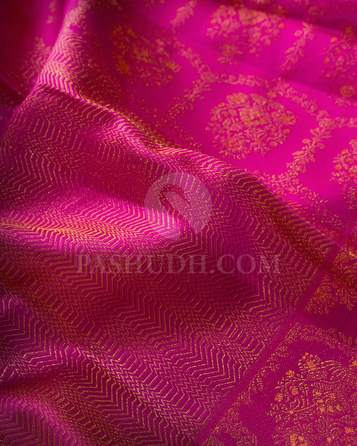 Rani Pink Kanjivaram Silk Saree-D683(E)