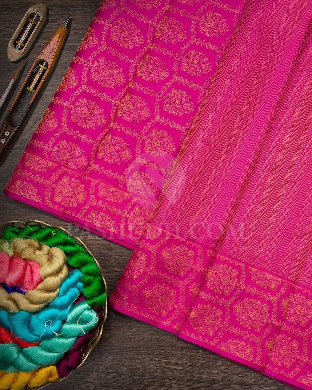 Rani Pink Kanjivaram Silk Saree-D683(E)