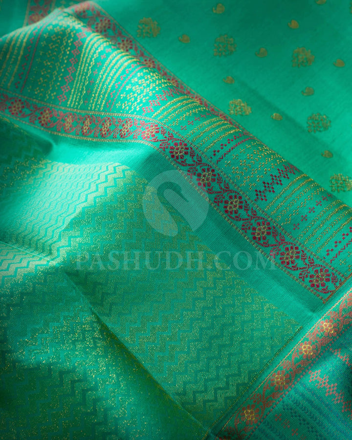 Seafoam Green Kanjivaram Silk Saree-DJ457(C)