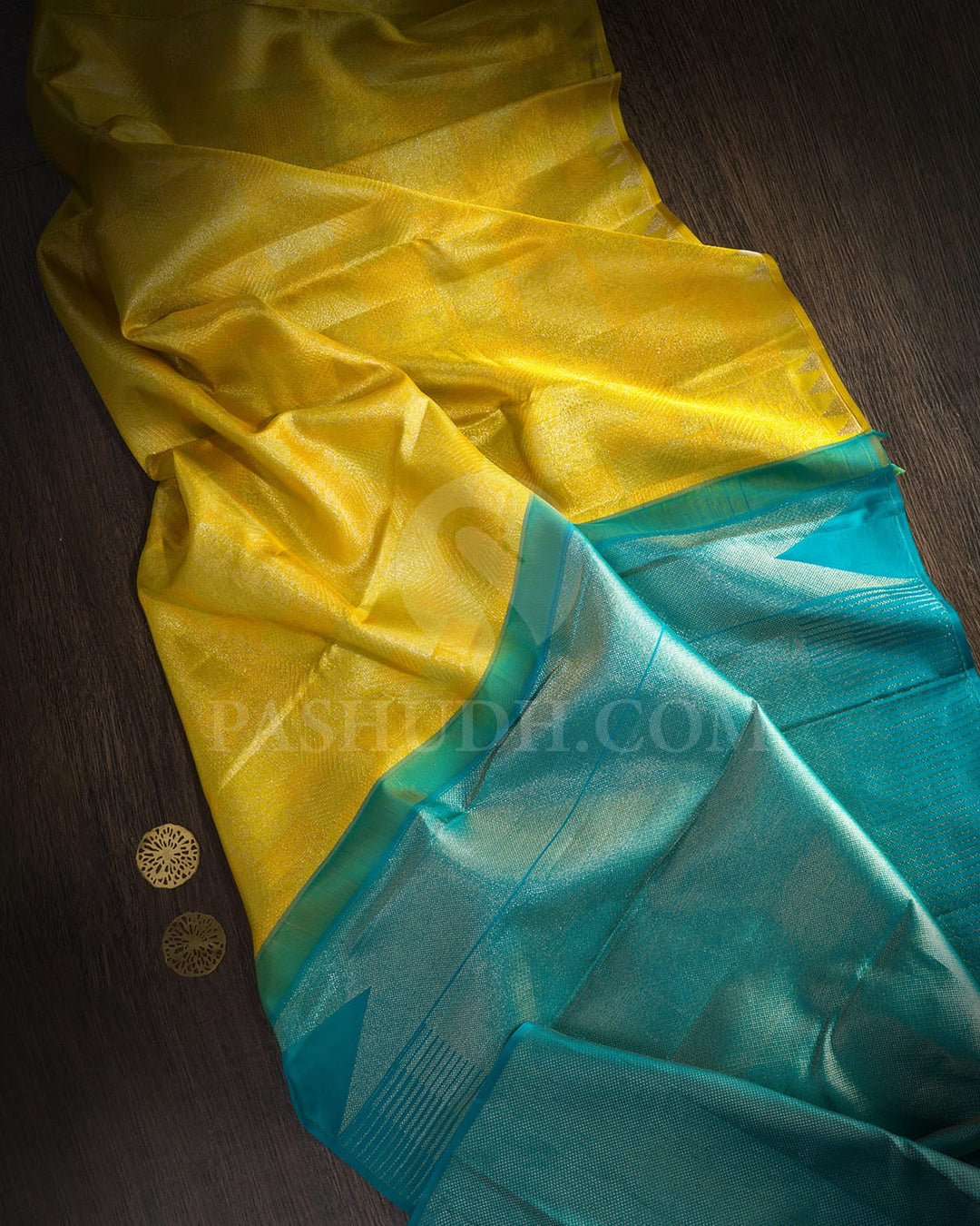 Canary Yellow Kanjivaram Silk Saree-D706(C)