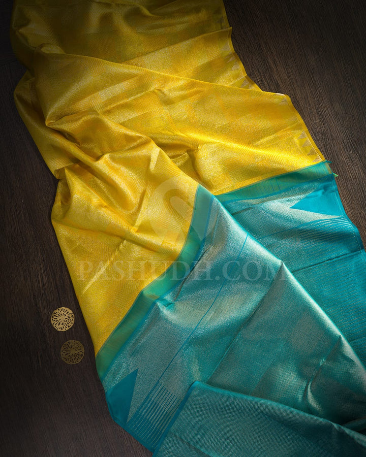 Canary Yellow Kanjivaram Silk Saree-D706(C)