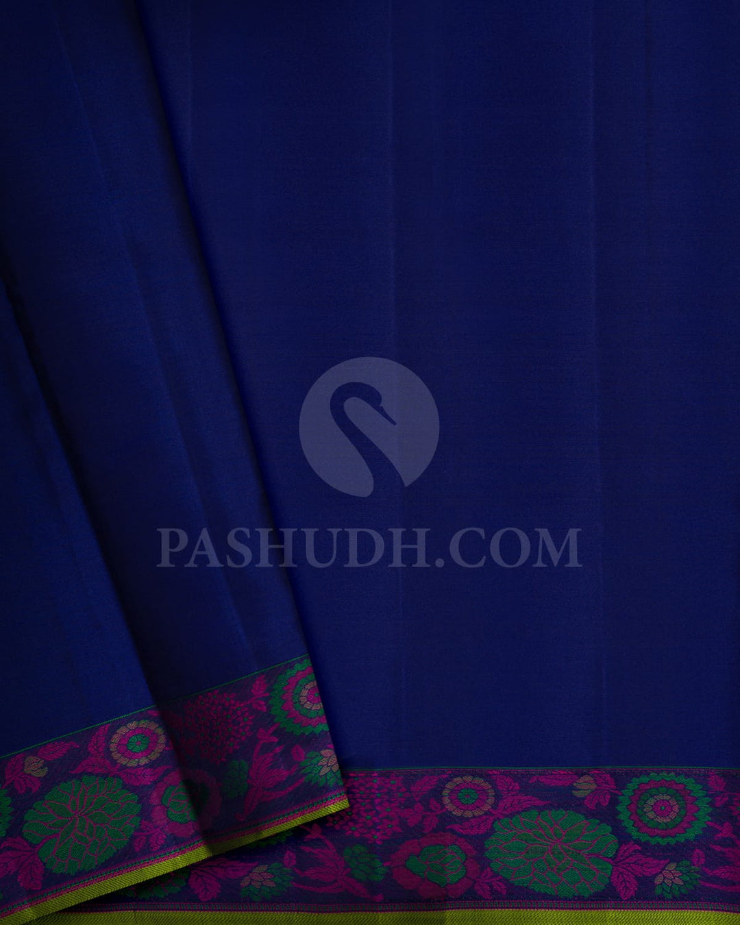 Midnight Blue Meenakari Kanjivaram Silk Saree-DJ461(B)