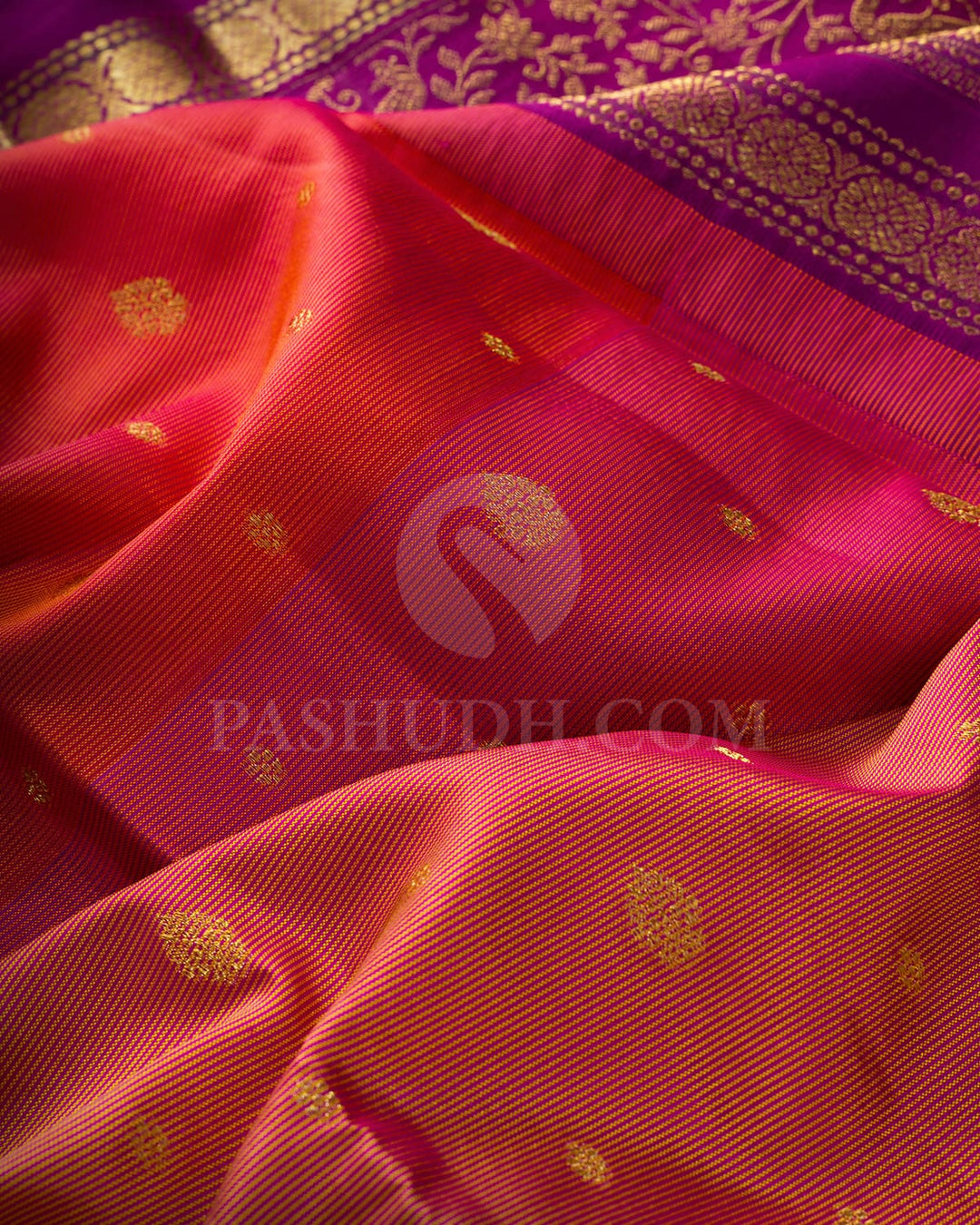 Multicolored Mubbagam Kanjivaram Silk Saree-DJ465(A)