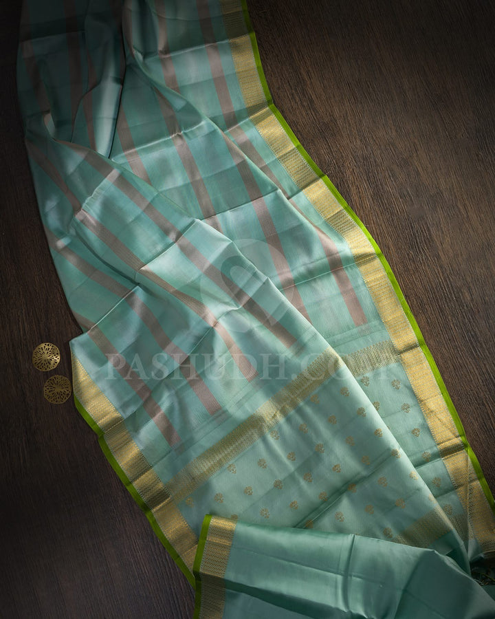 Topaz Green Kanjivaram Silk Saree-DJ469(A)