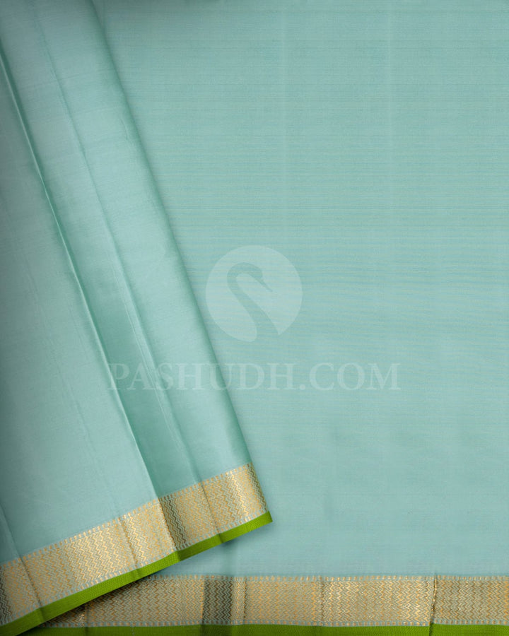 Topaz Green Kanjivaram Silk Saree-DJ469(A)
