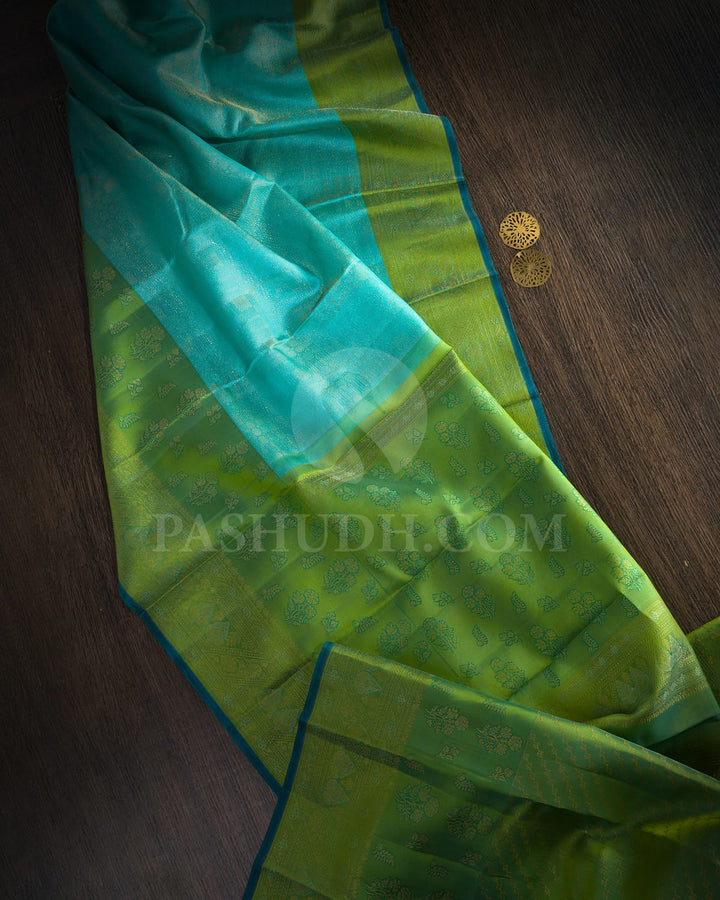 Sky Blue Kanjivaram Silk Saree-DJ463(A)