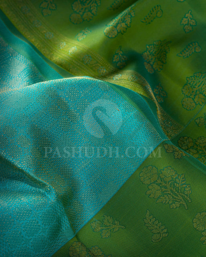 Sky Blue Kanjivaram Silk Saree-DJ463(A)