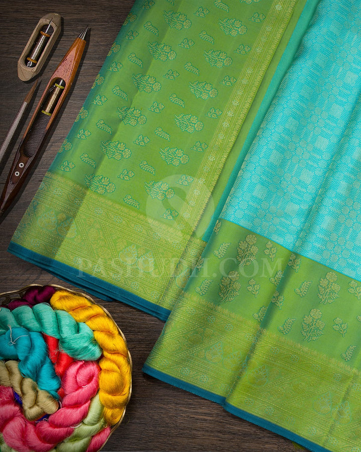 Sky Blue Kanjivaram Silk Saree-DJ463(A)
