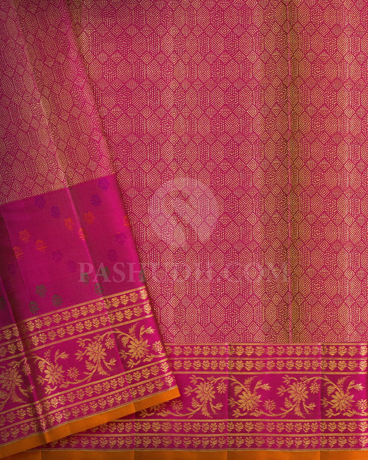Golden Beige Kanjivaram Silk Saree-DJ454(G)