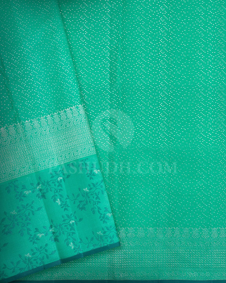 Sapphire Green Kanjivaram Silk Saree-DJ420(H)