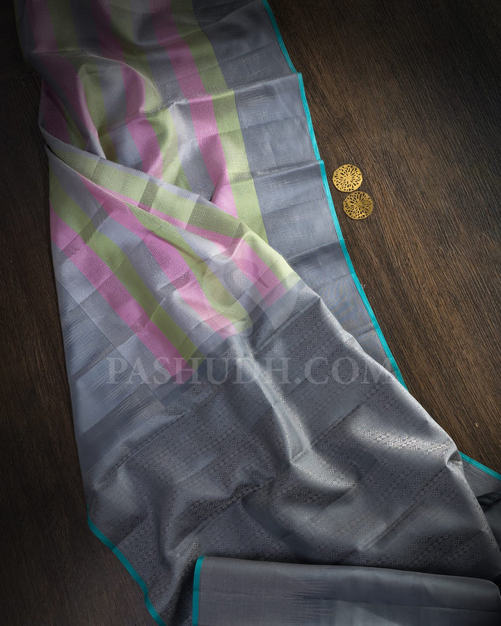 Multicolored Kanjivaram Silk Saree-DJ436(H)