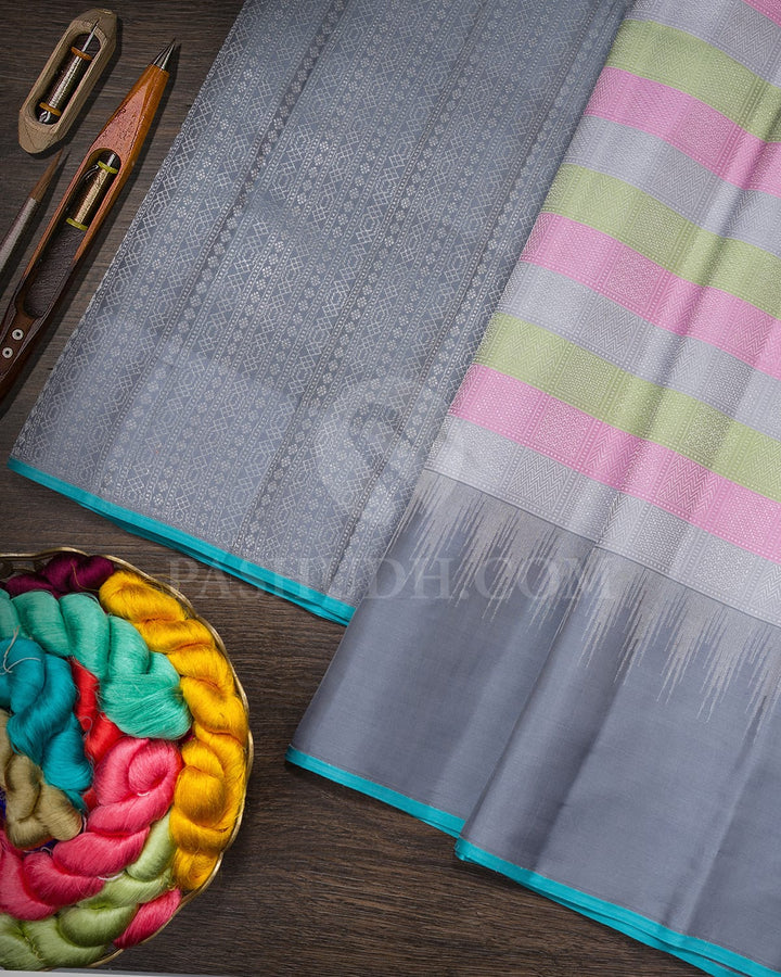 Multicolored Kanjivaram Silk Saree-DJ436(H)