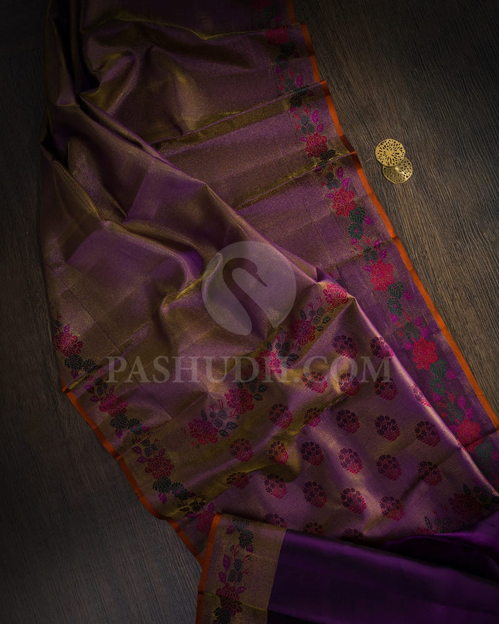 Violet Kanjivaram Silk Saree-DJ462(A)